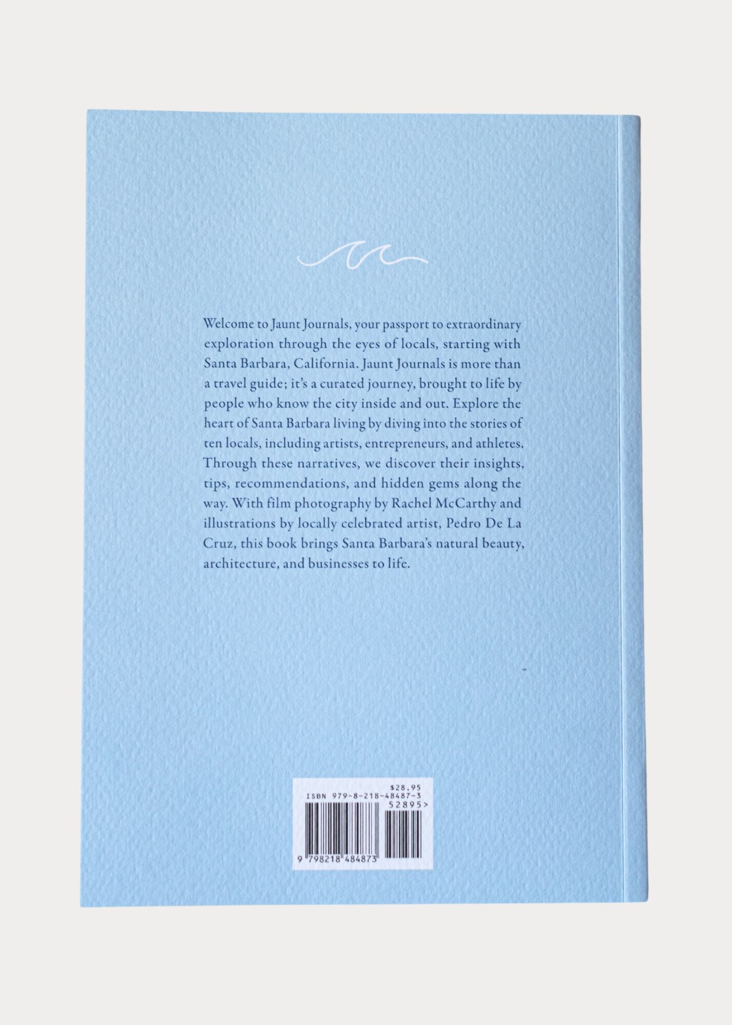 Image of the back of the Santa Barbara Guidebook by Jaunt Journals.
