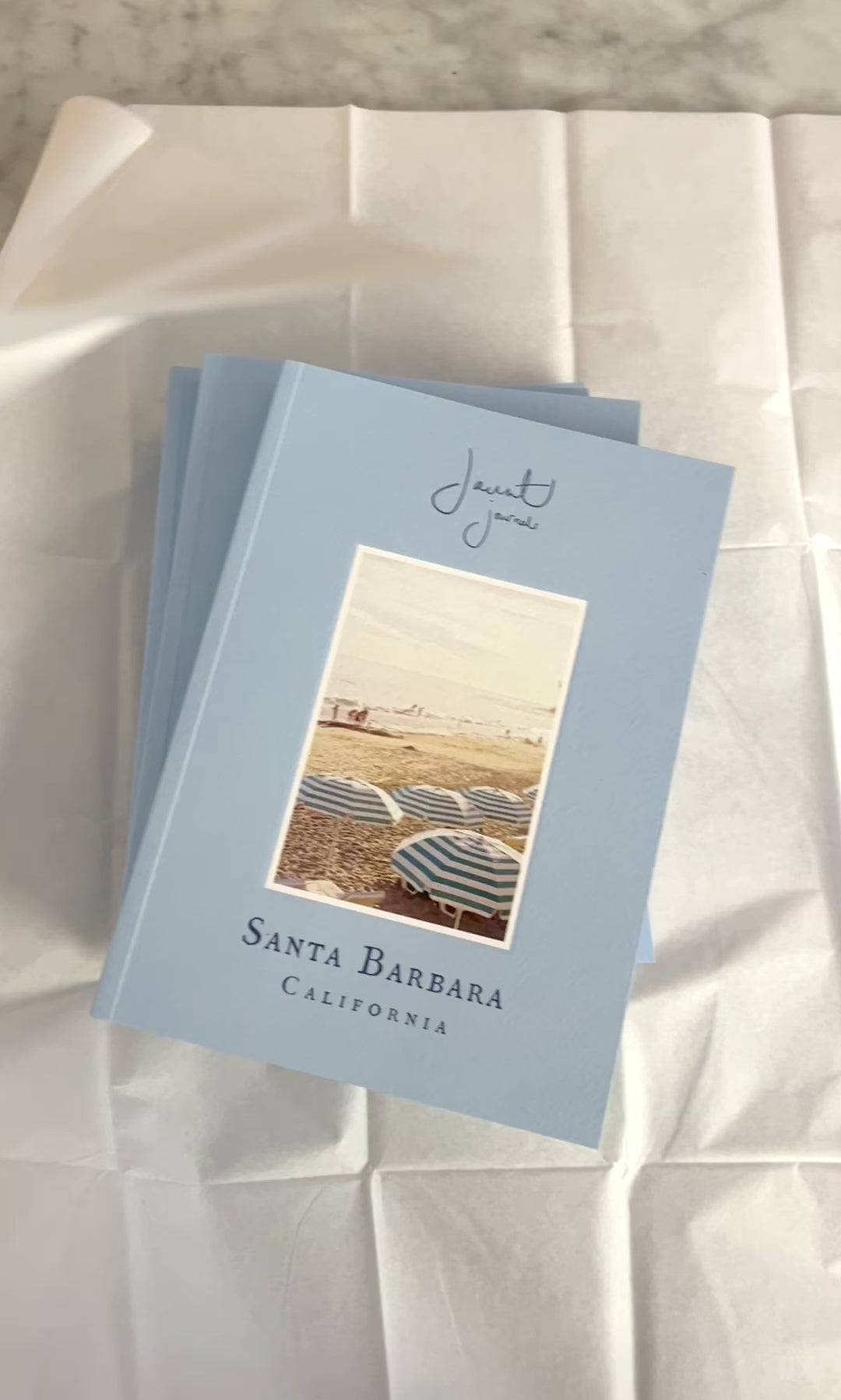 Video of the inside of the book, Jaunt journals Santa Barbara