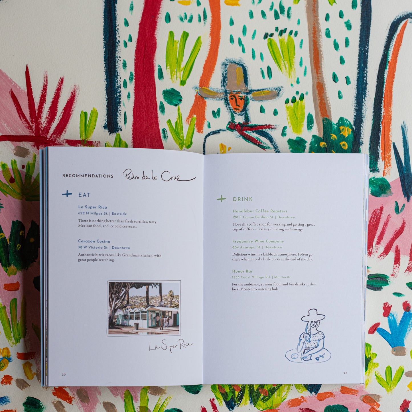 Image of the inside of the book Jaunt Journals Text and picture our recommendations by Pedro De La Cruz
