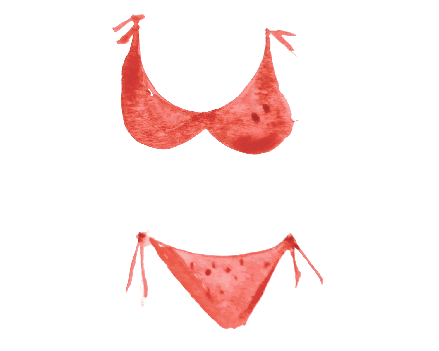 Painting of a bikini by artist Pedro De La Cruz